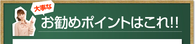 お勧めポイントはこれ!!